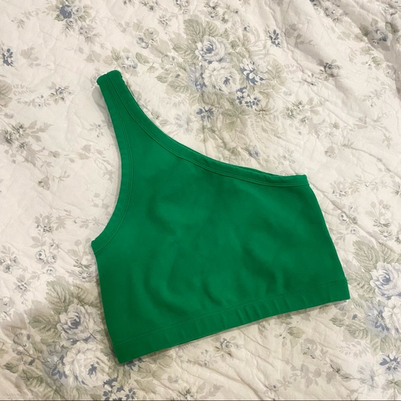 Zara | Tops | Zara Green One Shoulder Top | Poshmark